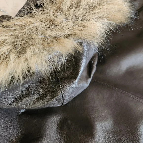 Vintage Veranesi Leathee Coat, Dark Brown, Women's 24W - Picture 8 of 8